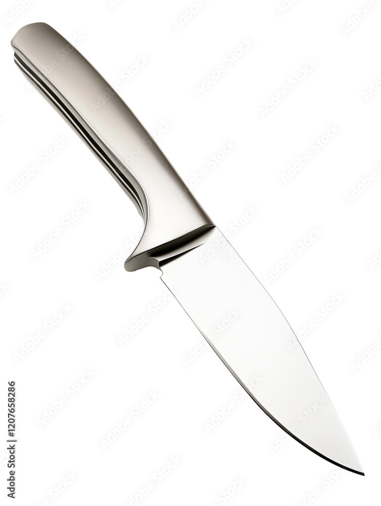 Obraz premium A sleek stainless steel kitchen knife on white or transparent background
