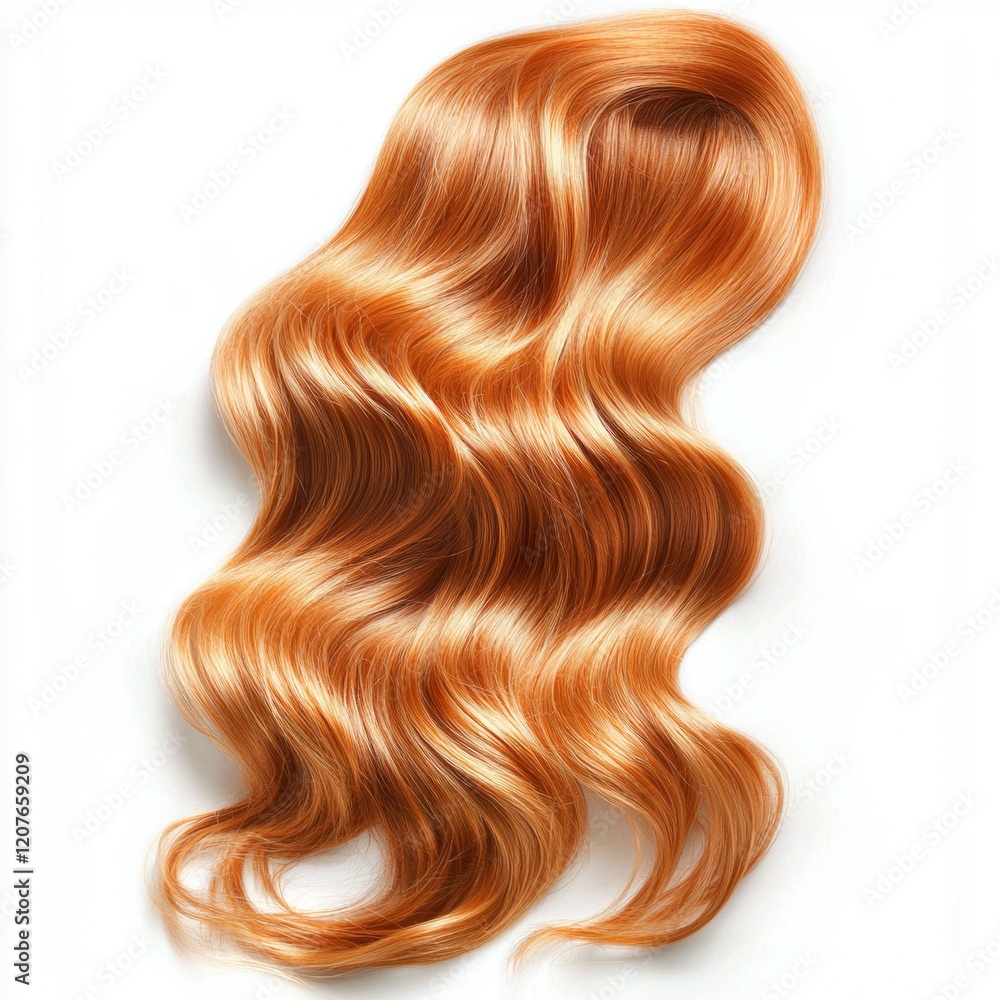 Fototapeta premium A long red hair with a wave