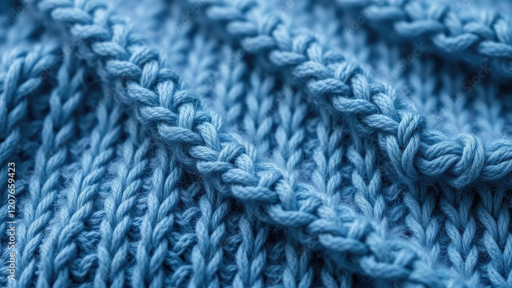 Close up of a soft and cozy textured fabric in shades of blue and gray, textile, blue, gray Close up of a soft and cozy textured fabric in shades of blue and gray, textile, blue, gray