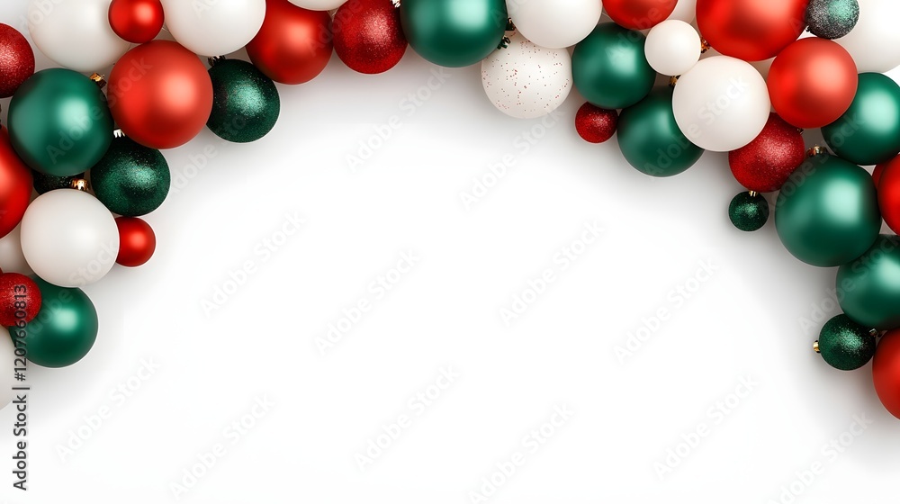 Obraz premium Christmas-Themed Balloon Arc in Festive Red,Green and White Colors