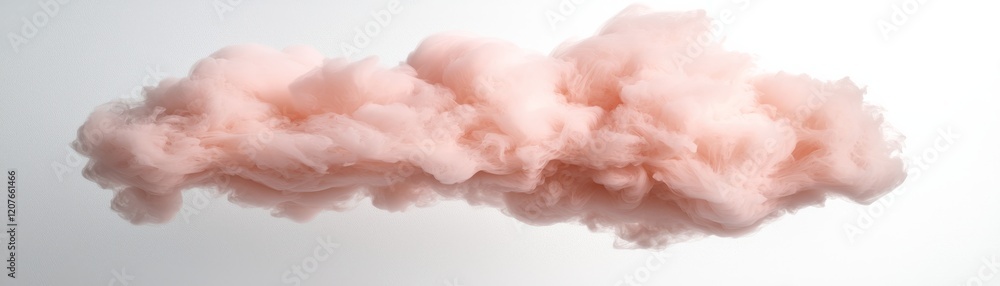 Fototapeta premium Pink Ink Cloud Abstract Composition, Fluid Texture, Pastel Color Palette, Airiness Concept Abstract Photography, Ink art