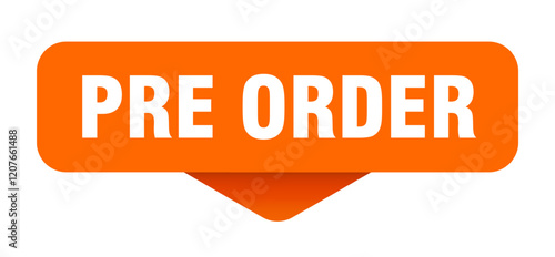 pre order sticker. pre order sign on transparent background