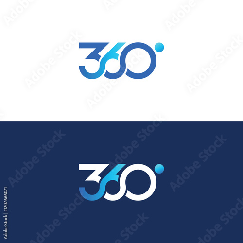 A 360 Degree Three Sixty Digit Logo Design Concept