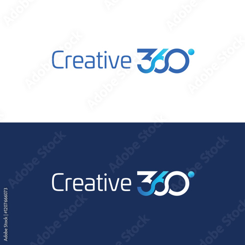 A 360 Degree Three Sixty Digit Logo Design Concept