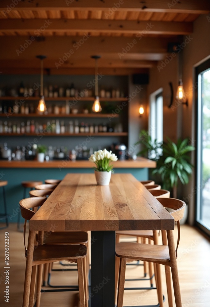 Wooden table of bar and free space for your decoration Wooden table of bar and free space for your decoration