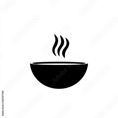 Wallpaper Mural Hot soup in a bowl, simple graphic, food icon, restaurant Torontodigital.ca