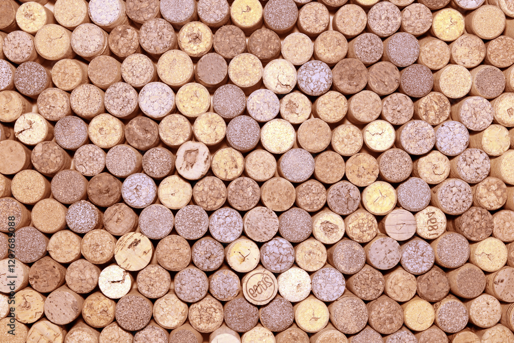 Background texture with different wine corks closeup Background texture with different wine corks closeup