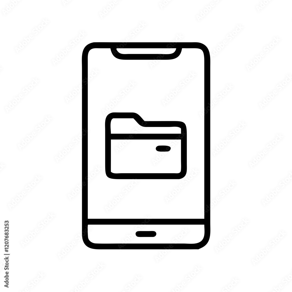 Mobile Folder and Folder Icon – Versatile Vectors for Apps and Digital Organization Mobile Folder and Folder Icon – Versatile Vectors for Apps and Digital Organization