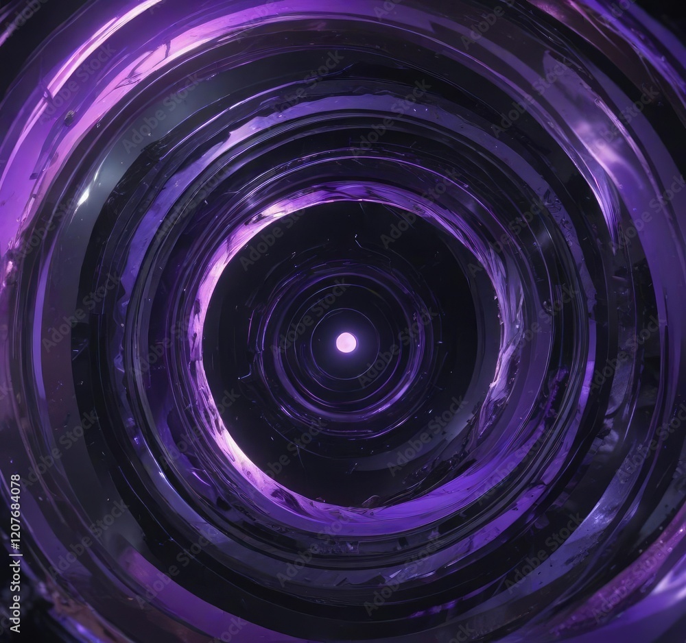 Obraz premium Black and purple spiral shape filling the entire frame with an otherworldly presence , unknown, spiral, frame
