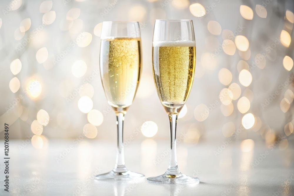 Tilt-shift photography showcases sparkling champagne in miniature flutes, a crisp white background enhances the detail. Tilt-shift photography showcases sparkling champagne in miniature flutes, a crisp white background enhances the detail.