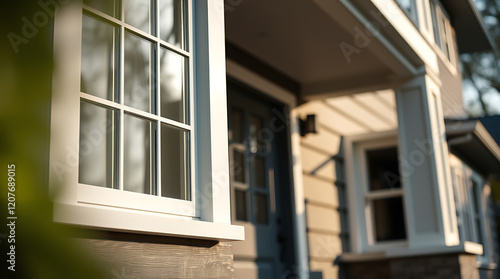 Wallpaper Mural Modern House Exterior with White Window Detail: Real Estate, Architecture, and Home Design Torontodigital.ca