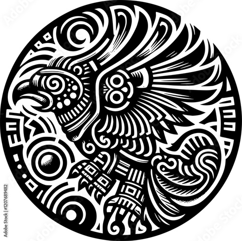 mayan eagle ornament