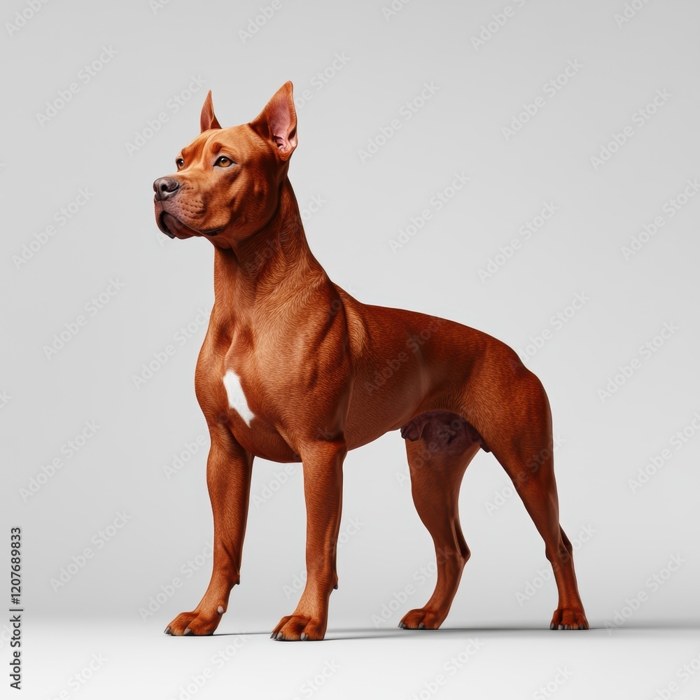 Majestic Dog Standing Proudly in Studio with Neutral Background Majestic Dog Standing Proudly in Studio with Neutral Background
