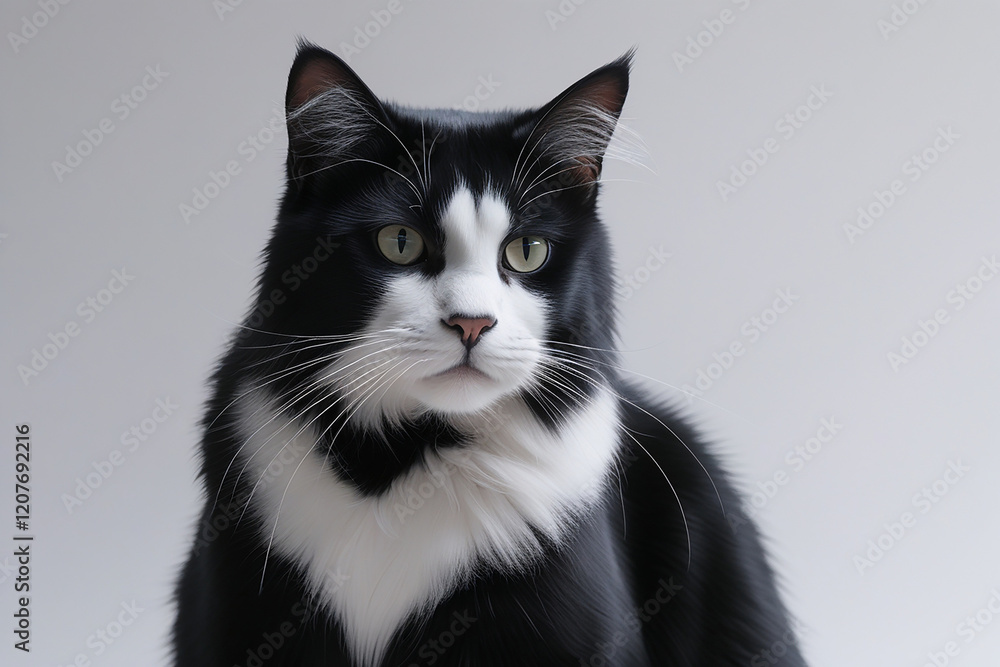 black and white cat portrait black and white cat portrait