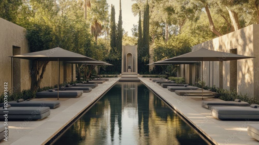 Tranquil Oasis: A Serene Poolside Retreat Tranquil Oasis: A Serene Poolside Retreat