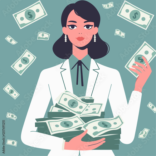 illustration of billionaire person