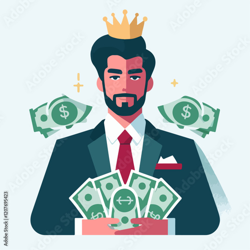 illustration of billionaire person