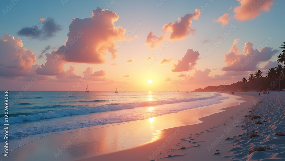 Fototapeta premium Title: A Breathtakingly Vivid and Serene 8K HD Wallpaper