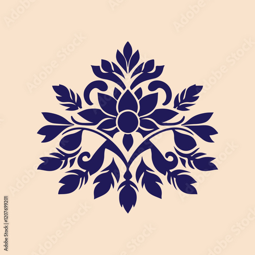 A seamless floral pattern with vintage ornate elements, perfect for elegant wallpaper or textile design