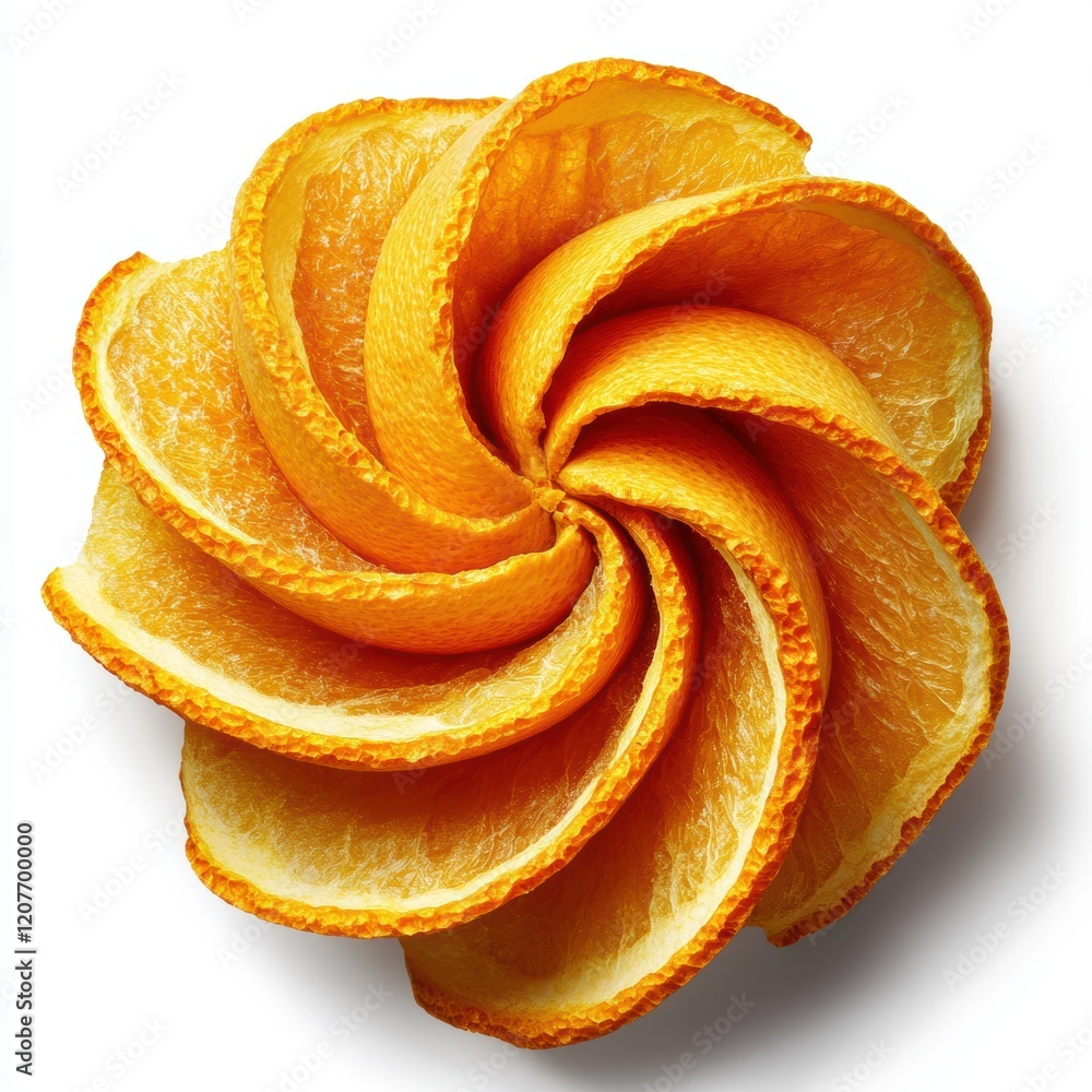 Fototapeta premium Orange Slices Arranged in a Beautiful Floral Pattern Design