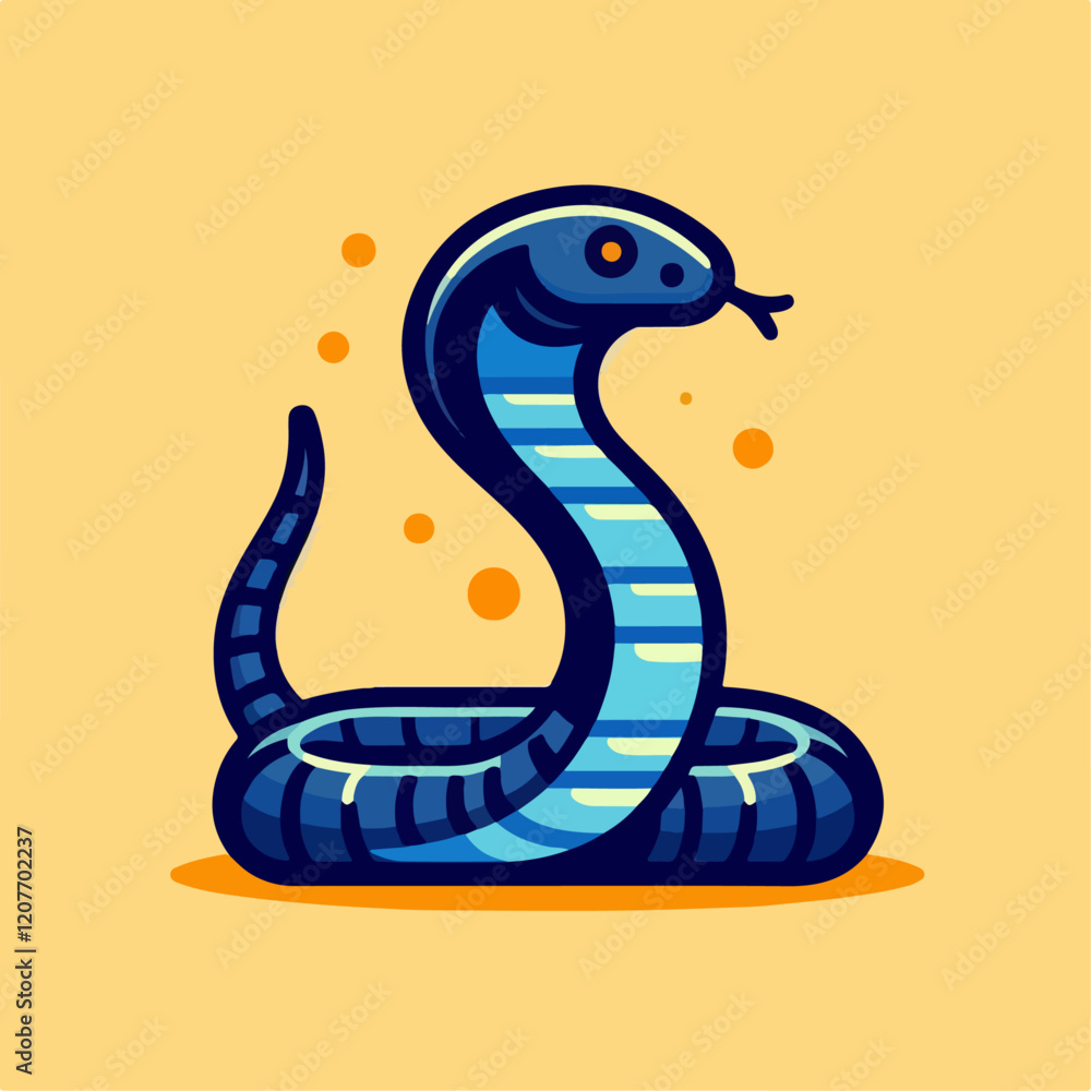 Fototapeta premium cobra snake illustration