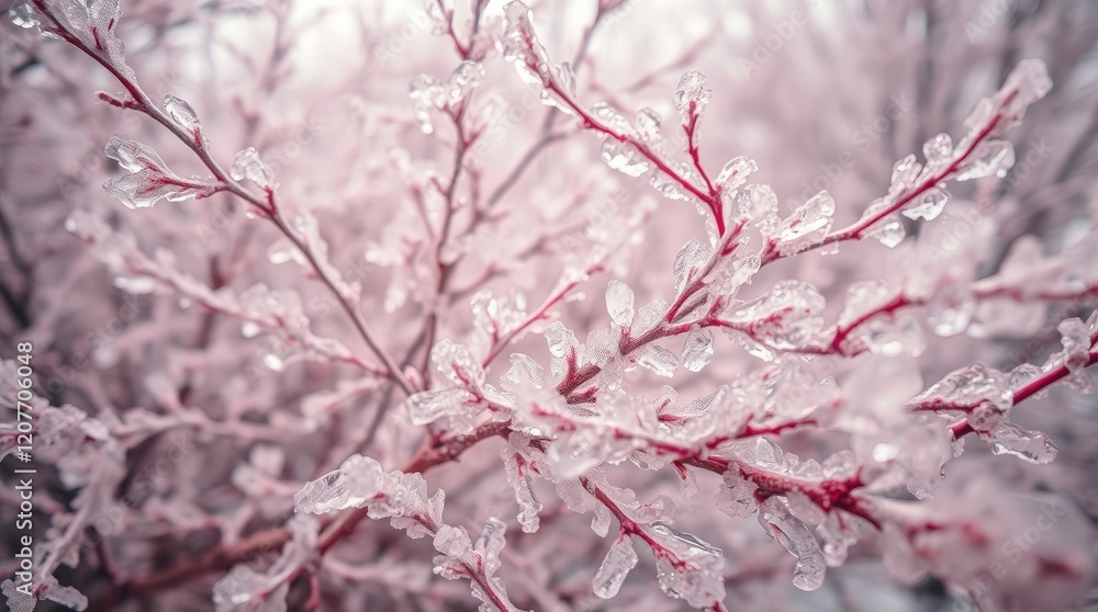 Stunning Ice Crystals on Branches Winter Nature Photography Stunning Ice Crystals on Branches Winter Nature Photography