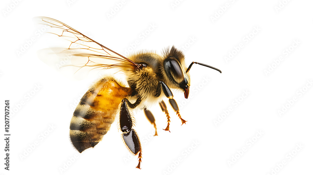 bee on white background bee on white background