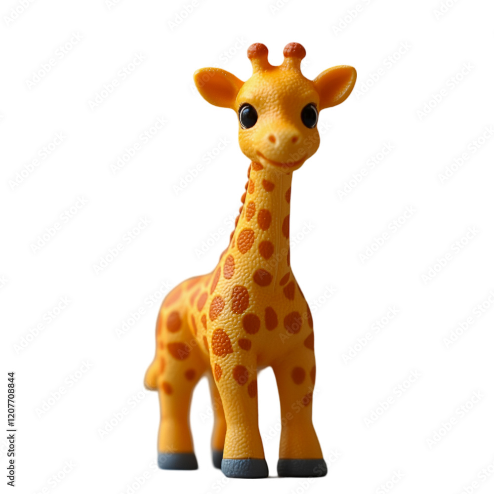 Plastic animal toy giraffe isolated on white background Plastic animal toy giraffe isolated on white background