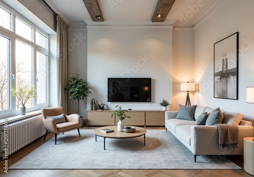 modern luxury european apartment loft with scandinavian furniture design