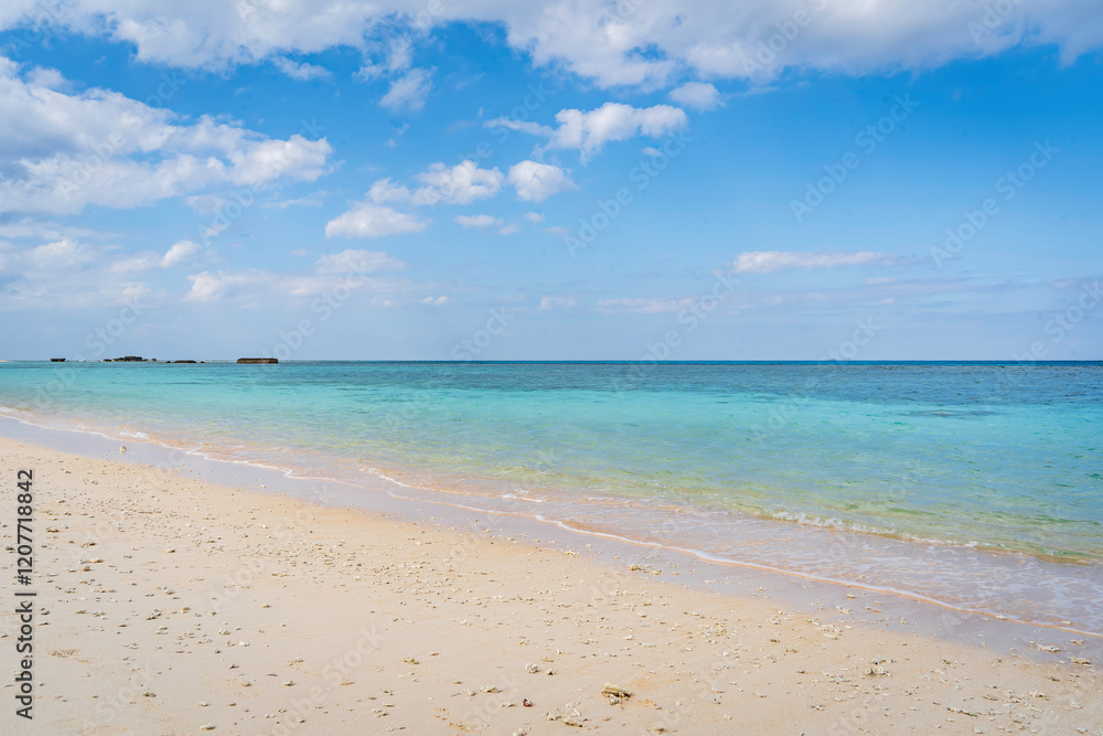 Fototapeta premium 青い空と青い海