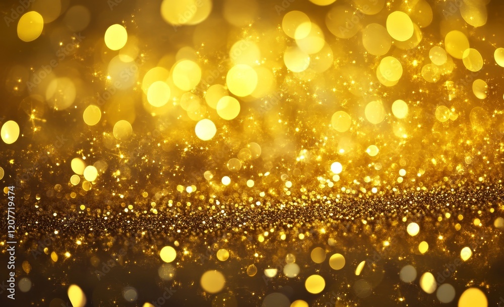 Sparkling golden glitter bokeh background. Sparkling golden glitter bokeh background.