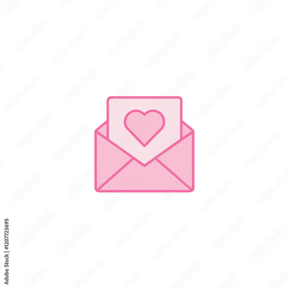 A simple name for this image could be Pink Envelope with Heart for Valentine's Day A simple name for this image could be Pink Envelope with Heart for Valentine's Day