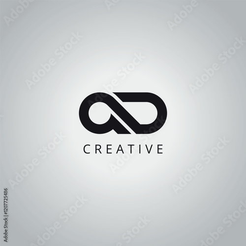 QD DQ Modern Creative Minimal Business Letter Logo Design Vector Icon Symbol.
