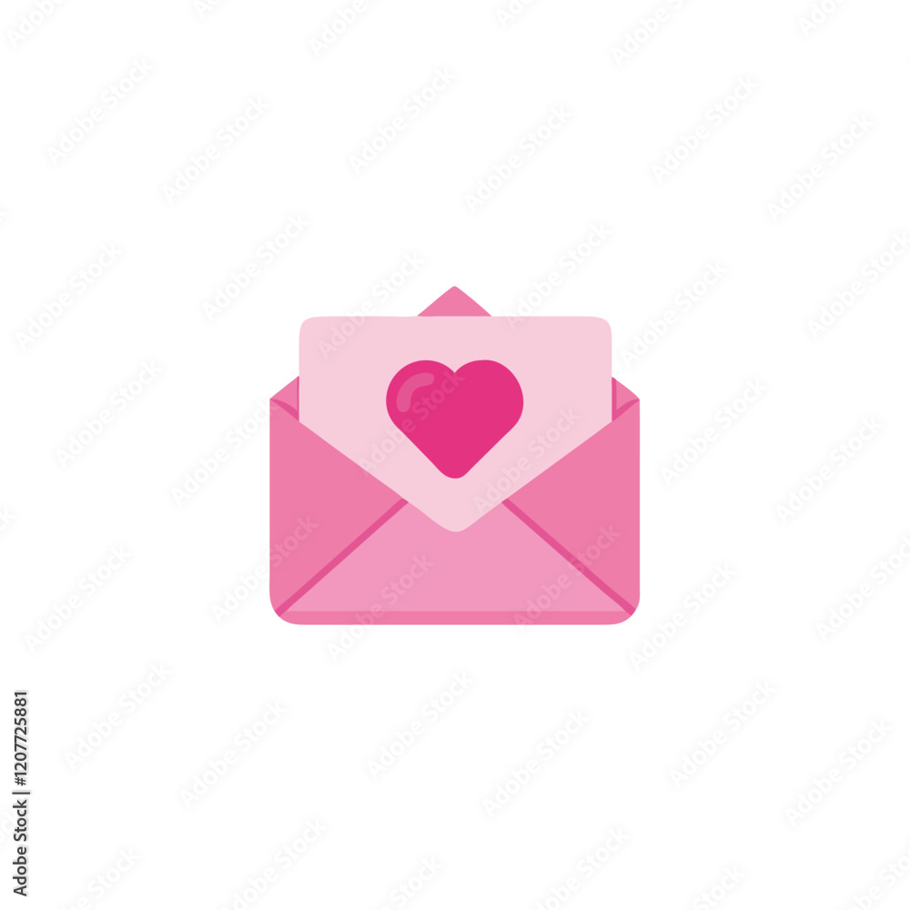 A simple name for this image could be Pink Envelope with Heart for Valentine's Day A simple name for this image could be Pink Envelope with Heart for Valentine's Day