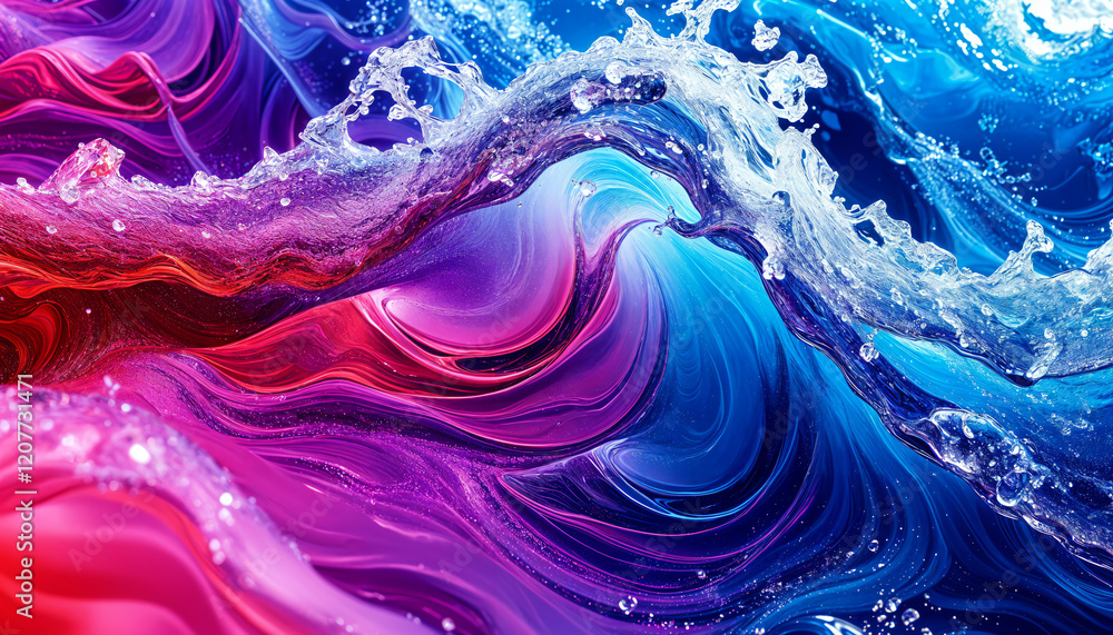 Dynamic abstract waves of color blending Dynamic abstract waves of color blending