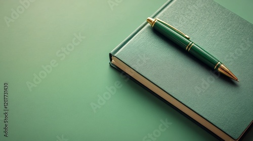Journal and pen on a textured surface for creative writing and note taking