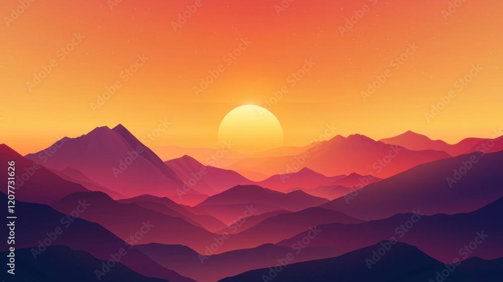 Gradient vector style background with warm sunset tones, sleek layout Gradient vector style background with warm sunset tones, sleek layout