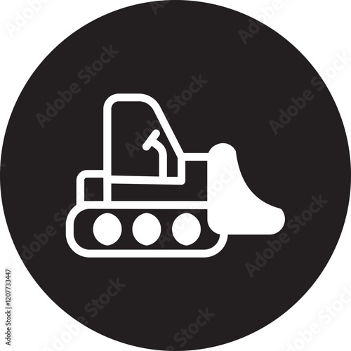 Excavator  glyph icon