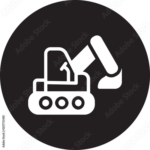 Excavator  glyph icon