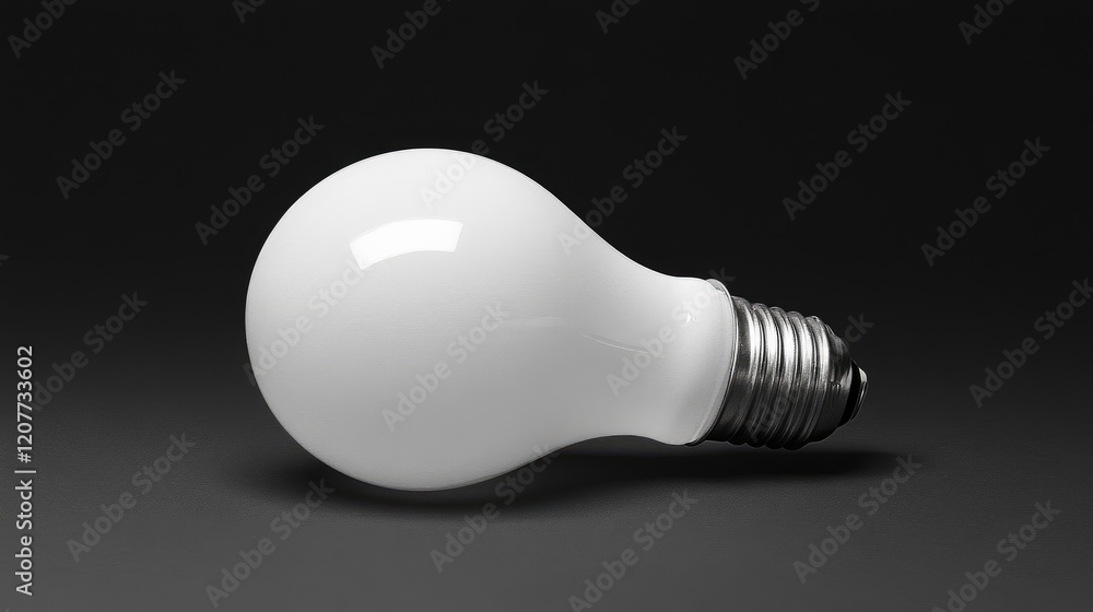 White light bulb on dark background showcasing minimalist design and modern lighting concepts for creative projects and advertising. White light bulb on dark background showcasing minimalist design and modern lighting concepts for creative projects and advertising.