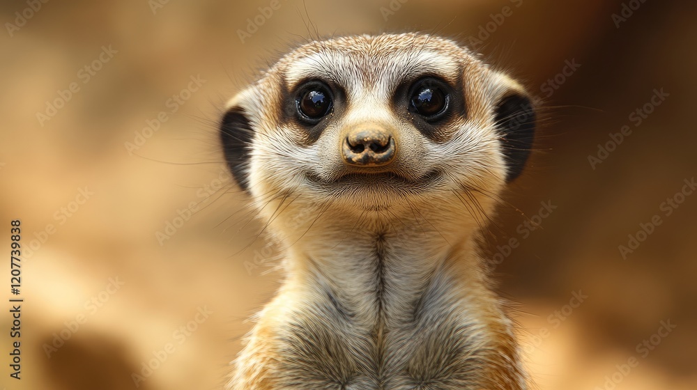 Meerkat Portrait in Natural Habitat Capturing Wildlife Expression and Behavior Meerkat Portrait in Natural Habitat Capturing Wildlife Expression and Behavior