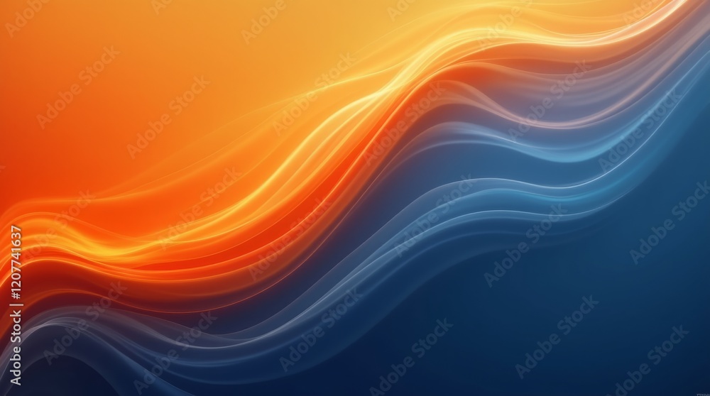 Obraz premium Fusion of Fire and Water: Abstract Flow