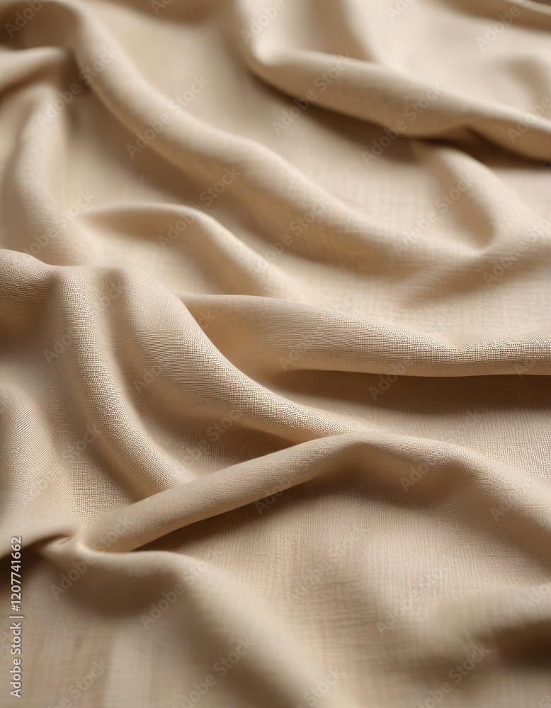 Beige linen fabric with a subtle organic pattern and natural fibers, beige, natural fiber, grainy texture Beige linen fabric with a subtle organic pattern and natural fibers, beige, natural fiber, grainy texture
