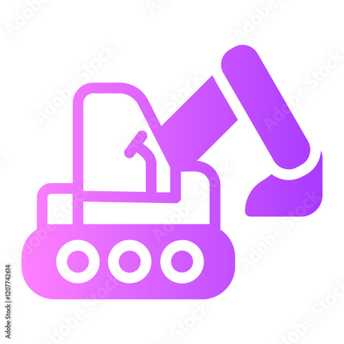 Excavator  gradient icon