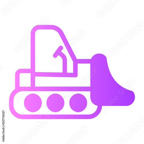 Excavator  gradient icon