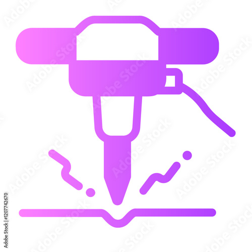 Jackhammer gradient icon