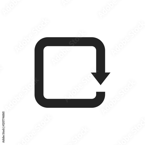 A modern and sleek circular arrow icon that effectively symbolizes refresh, reload, or repeat actions, making it an ideal choice for user interface designs and various applications