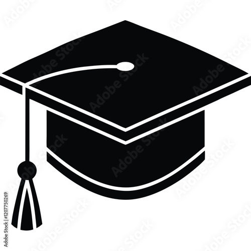 Graduation cap vector icons set. Illustration isolated for graphic and web design