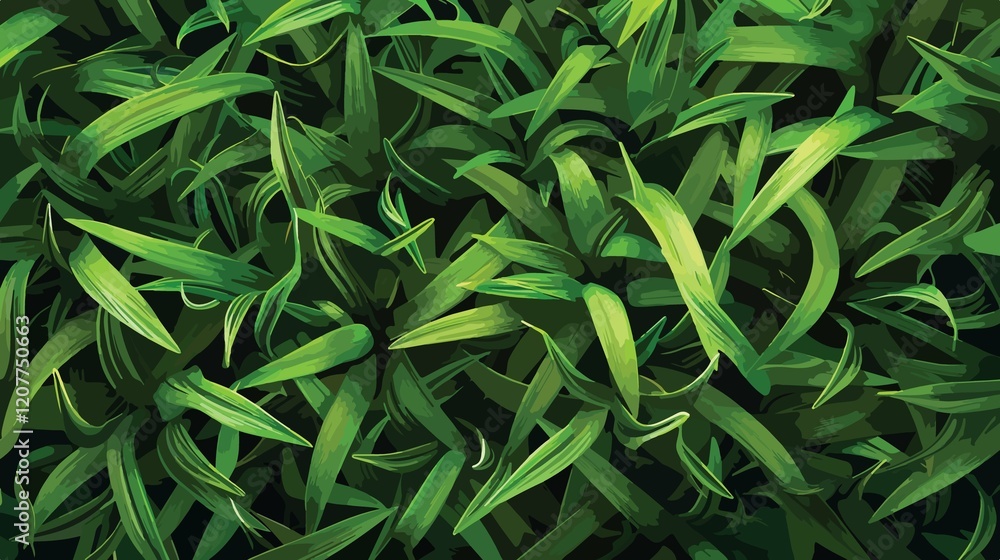 Vibrant Green Grass Top View Cartoon Vector Illustration Vibrant Green Grass Top View Cartoon Vector Illustration