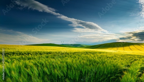 green and yellow faddy field background